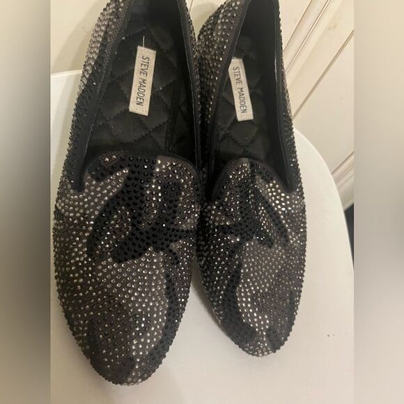 Steve Madden Caviarr Black Loafers Men’s Size 9 Studded Slip On Shoes main image 8